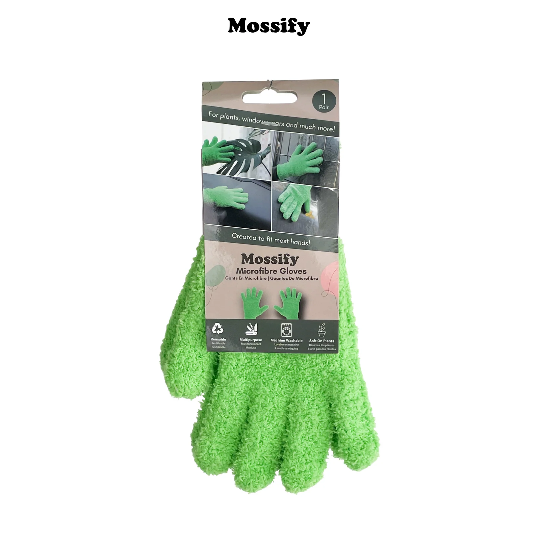 Mossify - Microfiber Gloves for Leaf Shining